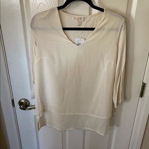 NWT Michael Kors Basics Cream Blouse | Size Medium